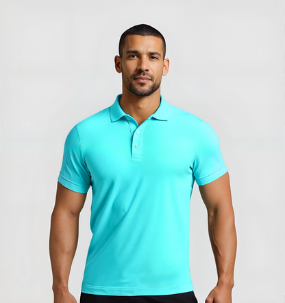 Pack de 6 Polos - Bleu turquoise